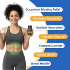 Digestive Enzymes Supplement with 100 Billion CFU Organic Probiotic & Prebiotic - Multi-Enzyme Formula for Women & Men - Supports Digestive & Gut Health, Aids Protein, Carb & Dairy Digestion, 120 Caps