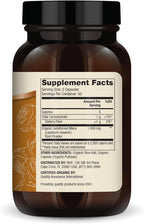 Dr. Mercola Organic Maca - Supports Energy & Stress Response - Peruvian Gelatinized Maca Root - USDA Organic - Non-GMO - 60 Capsules