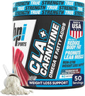BPI Sports CLA+Carnitine – CLA L Carnitine & Linoleic Acid – L Carnitine Supplement for Weight Loss, Metabolism & Lean Muscle – Caffeine Free – Rainbow Ice – 50 Servings – 12.34 oz