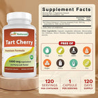 Best Naturals Tart Cherry Extract 1000 mg 120 Capsules (120 Count (Pack of 3))