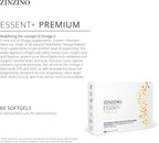 Zinzino - Essent+ Premium, Advanced Polyphenol Omega Balance with Fish Oil, Glycerin, Cold-Pressed Extra Virgin Olive Oil, Vitamin D - 60 Softgels