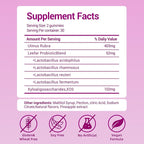 Her Juicy Feminine Probiotics Gummies with Slippery Elm, Tropical Pineapple Flavor | Supports ph Balance for Women, Digestive & Immune Health | 60 Gummies (1 Pack)