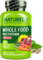NATURELO Multivitamins for Teenage Girls/Boys, 120 Capsules, Whole Food Multivitamin with Minerals, Non-GMO, Vegetarian