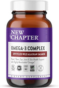 New Chapter Omega-3 Complex, 1000mg Softgels, Fish Oil Supplement Wild Alaskan Salmon for Heart, Brain, Eye, Joint & Skin Health Support - 30 Count