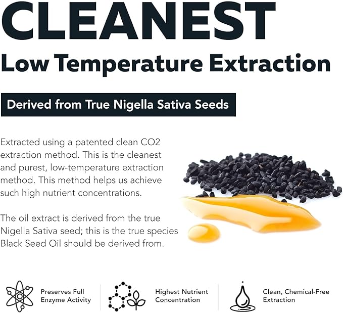 Black Seed Oil Softgels | 5% Thymoquinone - TQ-Advanced® | High Potency - 500 mg per Capsule - 15:1 Concentrate from Nigella Sativa Extract, Raw Form, Vegan Formula, Glass Bottle (60 Softgels)