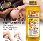 Turmeric Oil Super Whitening Face & Body Moisturizer Nourishing Anti-aging Correct Spots Wrinkle Skincare Essential oil 500ml/16.9oz (500ml/16.9oz)