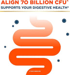 Align Probiotic, 70 Billion CFU, 6 Strain Blend, Probiotics for Women and Men, Daily Probiotics for Digestive Health, Helps Relieve Occasional Bloating & Gas 30 Capsules