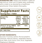 Solgar Vitamin D3 (Cholecalciferol) 25 mcg (1000 IU), Natural Strawberry Banana Swirl - 100 Chewable Tablets - Non-GMO, Kosher - 100 Servings (Pack of 2)