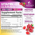 Vitamin D Supplement Gummy - Vitamin D3 125 mcg 5000 IU Per Serving - Bone, Teeth, Muscle and Immune Health Support for Men & Women, Premium VIT D3 Nature's & Gluten Free - 120 Gummies