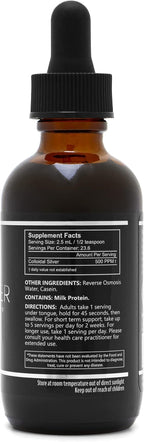 Super Silver 500 PPM Colloidal Silver - 2 Ounce Bottle with Dropper