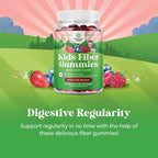 Natures Craft High Prebiotic Fiber Gummies for Kids - Dietary Fiber Supplements for Digestion & Constipation - Chicory Root Kids Immune Gummies - Non-GMO Digestive Nutritional Supplements - 120 Count