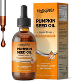 Pumpkin Seed Oil - DHT Blocker for Men Women Hair Growth, Organic Pumpkin Seed Extract with Saw Palmetto for Prostate & Urinary Health, Cold Pressed Supplements Liquid Drops, Lemon, Vegan, 2 Fl Oz