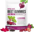Beetroot Gummies, 90 Gummies 20:1 High-concentration Beetroot Extract Supplement with COQ10, Vitamin C, B12, Grape Seed Extract & Black Pepper, Boost Energy Levels, Supports Immune & Heart Health