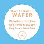 Replesta 50,000 IU Vitamin D3 Cholecalciferol, for Vitamin D Deficiency, Once-Weekly Chewable Wafer, Non-GMO, Natural Orange Flavor, 4 Pack (Pack of 2)