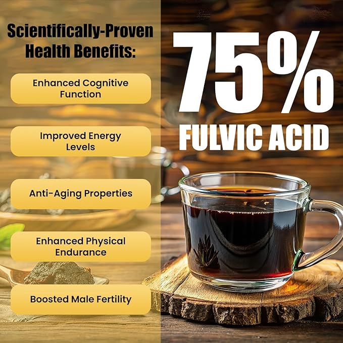 Himalayan Shilajit Resin 1,000 mg – 85+ Trace Minerals, Gold-Grade Organic Fulvic Acid | Alpine-Harvested, Sun-Dried & Lab-Purified | Energy, Vitality, Immune & Cardiovascular Support | Non-GMO