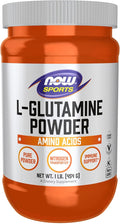 NOW Foods Sports Nutrition, L-Glutamine Pure Powder, Nitrogen Transporter*, Amino Acid, 1-Pound
