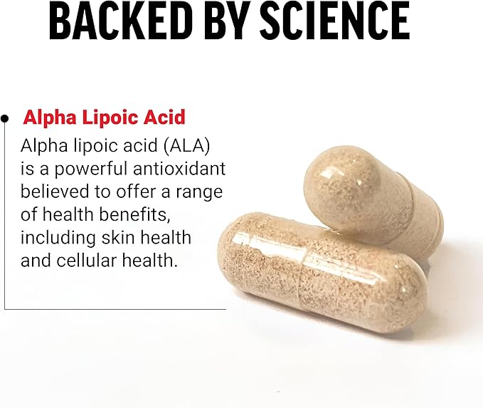 Force Factor Alpha Lipoic Acid 600mg Capsules, Antioxidants Supplement, ALA Supplement for Cardiovascular Support and Cellular Health, Vegan, No Gelatin, 60 Vegetable Capsules (Pack of 2)