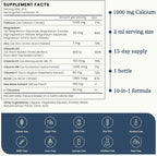 (1 Pack) Magnesium Calcium Zinc Supplement with Vitamin D3 K2 for Women, Magnesium Glycinate Vegan Liquid Drops for Adult Plus L-Theanine Boron Sea Moss Extract, Bone, Sleep & Leg Cramps, 1 Fl Oz