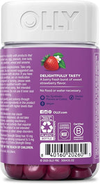 OLLY Max Strength Sleep Gummy,10mg Melatonin,L-Theanine,Chamomile,Lemon Balm,Sugar Free,Vegetarian Sleep Aid,Strawberry -,70 Count (Pack of 2)