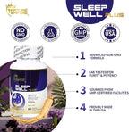 Fast Acting Sleep Aid 12 in1 Supplement for Adults with Meatonin,Reishi Mushroom,Ginsenosides,Extract of St.John's Wort ,Jujube Seed,Hops Flower,Non-Habit Formula for Relaxation, 60 Capsules