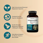 NatureBell Magnesium Glycinate 1,000mg, 240 Capsules | 500mg per Capsule | 100% Chelated & Purified | Sleep, Muscle & Nerve Support | Non-GMO, Gluten-Free