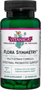 Vitanica Flora Symmetry, Shelf Stable Probiotic Supplement, Dr Formulated Probiotics for Women, Probiotics for Men and Adults, Acidophilus Probiotic, Non-GMO, Vegetarian, 60 Count (Flora Symmetry)