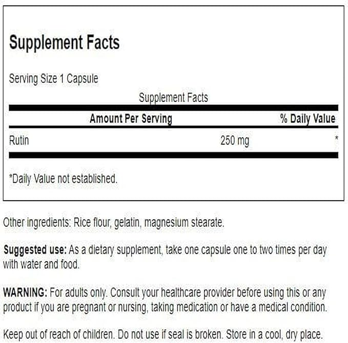 Swanson Rutin 250 Milligrams 250 Capsules
