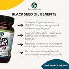 Amazing Herbs Premium Black Seed Oil Capsules - Gluten Free, Non GMO, Cold Pressed Nigella Sativa Aids in Digestive Health, Immune Support- 90 Count, (Pack of 2)