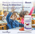NutriMagic Kids Brain Booster+ 30mg Pure Saffron Extract Gummies & Multivitamin D3, B6, B12, Zinc, Supports Kids Brain Health, Focus, Memory, Attention, Mood Balance, Non-GMO Supplement, 30x Servings