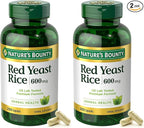 Nature's Bounty Red Yeast Rice, Herbal Supplement, 600mg, 250 Capsules (Pack of 2)