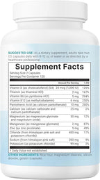 Advanced Electrolyte Complex Capsules for Hydration, 240 Count – Salt Pills with Himalayan Pink Salt, Sodium, Potassium & Magnesium – Sugar Free Electrolyte Tablets with Vitamin D3 & B1, Zinc