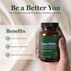 Global Healing Nano Detox with NMN & Fisetin, Alternative Zeolite Binder Detox Supplement for Adults, Supports Gentle Daily Cleansing, Microplastics, Environment, Extra Strength Capsules (60 Count)