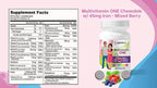 BariatricPal Multivitamin ONE 1 per Day! Bariatric Multivitamin Chewable with 45mg Iron - Mixed Berry (30 Count)