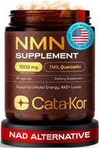 NMN Supplement – 4-in-1 NAD Supplement with Quercetin | TMG | Resveratrol – NMNH Alternative – Supports Cellular Energy & NAD+ Level – 60 Capsules – Third-Party Tested (1 Pack)