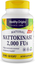 Healthy Origins Nattokinase 2,000 FUs, 100 mg - Nattokinase Supplement - Vegan, Non-GMO & Gluten-Free Nattokinase - 60 Veggie Capsules