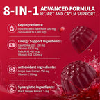 M inch Vitamin D3 K2 Capsules & Beet Root Gummies for Bone, Immune, Blood* Pressure Support & Nitric Oxide Booster