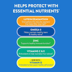 Ocuvite 50+ Eye Vitamin & Mineral Supplement, Multivitamin for Vision & Ocular Health with Omega-3, Zinc, Vitamins C & E, Lutein & Zeaxanthin, Zinc Supplements for Women and Men, 50 Softgels