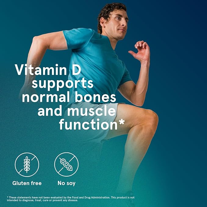 Puori Vitamin D3 Softgels, 2500 IU (62.5 mcg) - Fast Absorbing Vitamin D3 Supplements for Immune System Support, Bone Health & Density and Healthy Muscle Functions - Non-GMO & Gluten-Free - 120 Count