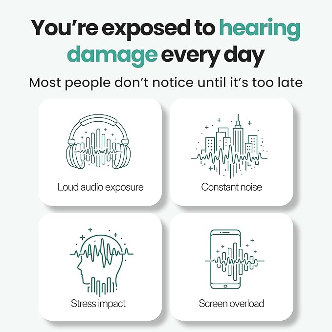 Hearing Support Supplement for Ear Health & Clarity | Auditory Wellness Formula with Magnesium, Vitamin B6 & Patented Botanical Complex | Daily Use | 60 Tablets
