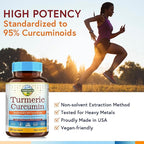 Turmeric Curcumin Supplement 1800mg, with Black Pepper 15mg for Maximum Absorption, 95% Curcuminoids, Mobility & Antioxidant Support, Made in USA, Non-GMO, No Gluten, 90 Vegan Capsules