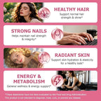 Pure Biotin 10000mcg Liquid Drop Optimal Solutions Hair Skin & Nails Vitamins Support w. Collagen Keratin Hyaluronic Acid Saw Palmetto, Biotin(Vitamin B7) for Hair Growth & Cellular Energy