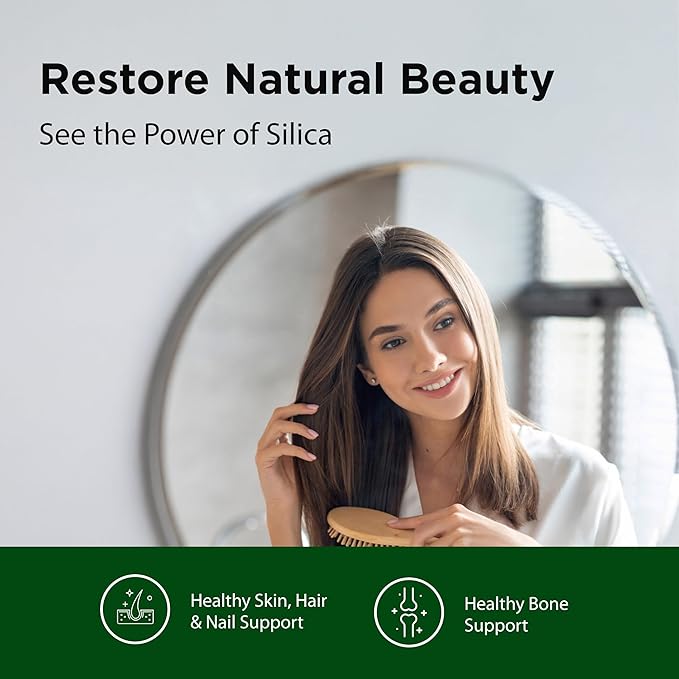 Flora FloraSil 90 Veg Capsules - Silica Supplement with Horsetail Extract for Healthy Hair, Skin, and Nails* - Supports Collagen Formation