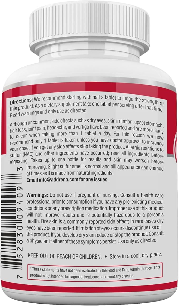 Acnetame Acne Pills 30 Day- Supplements for Acne Vitamin Treatment- Tablets to Clear Oily Skin for Women, Men, Teens, and Adults
