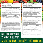 Superfood Fruit and Veggie Supplement - Fruit and Veggie Capsules 100% Whole Super Fruits and Super Vegetables Supplements & Vitamins, with Beta Carotene (720 Count (Pack of 4))