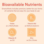 SmartyPants Kids Multivitamin Gummies: Omega 3 Fish Oil (EPA/DHA), Beta Carotene, Vitamin B12, B6, A, K & Zinc for Immune Support, Biotin, Grape, Cherry & Berry Flavors, 120 Count (30 Day Supply)