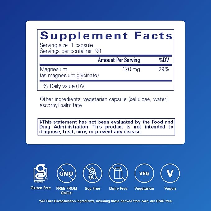 Pure Encapsulations Magnesium (Glycinate) Supplement (90 Capsules) & Vitamin D3 & K2 Supplement (120 Capsules) - Supports Cardiovascular, Musculoskeletal & Neurocognitive Health - Gluten-Free, Non-GMO
