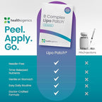 LipoPatch Super MIC B12 – Daily Lipotropic & B-Vitamin Wellness with Methionine, Inositol & Choline – Easy Peel-on Patch + Online Lifestyle Guidance