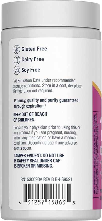 Renew Life Probiotics for Women, 25 Billion CFU Guaranteed, Probiotic Supplement for Digestive, Vaginal & Immune Health, Shelf Stable, Soy, Dairy & Gluten Free, 30 Capsules