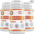 Genex Formulas Quercetin 500mg (60 Capsules) Non-GMO, Gluten-Free (3 Pack)