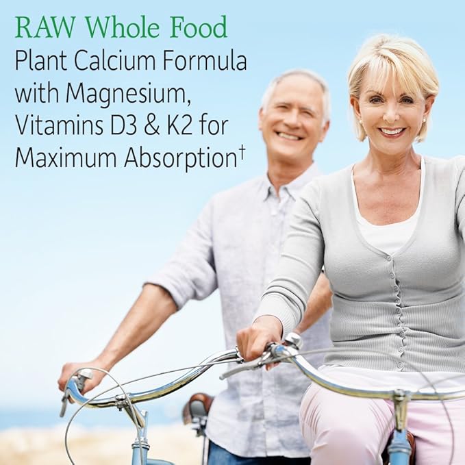 Garden of Life Raw Calcium Supplement for Women and Men - Vitamin Code Made from Whole Foods with Magnesium, K2, Vitamin D3 and Vitamin C Plus Probiotics for Digestion, 60 Capsules (Pack of 6)